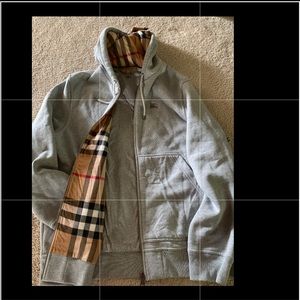 Burberry XXL long sleeve-zippered hoodie